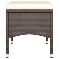 Set Bistrot Giardino 5 pz Polyrattan e Vetro Temperato Marrone 3058391