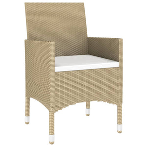 Set Mobili da Pranzo per Giardino 3 pz in Polyrattan Beige 3058460