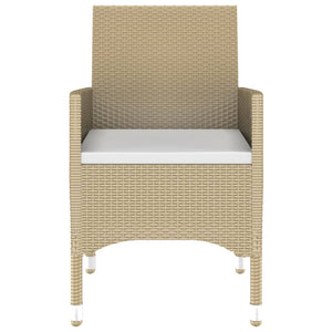 Set Mobili da Pranzo per Giardino 3 pz in Polyrattan Beige 3058460