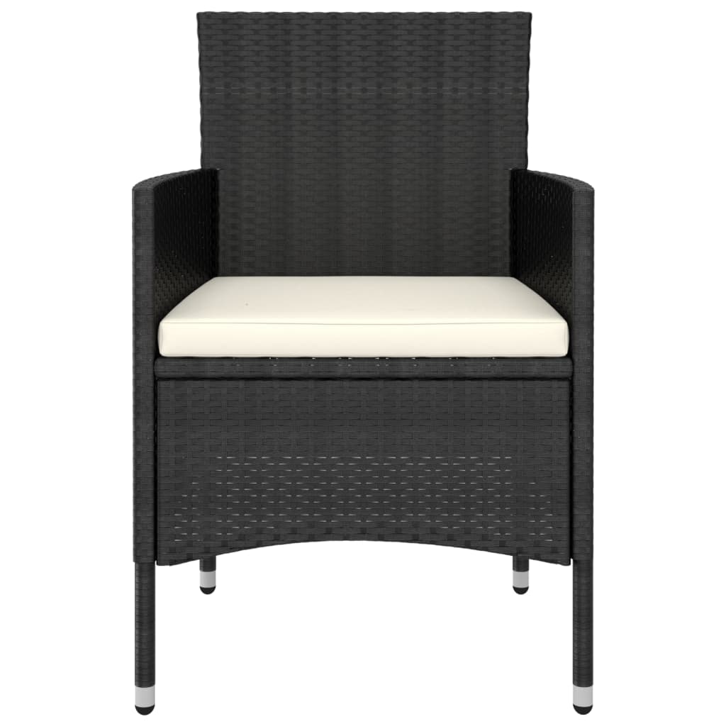 Set Divani da Giardino 5 pz in Polyrattan Nero cod mxl 71420