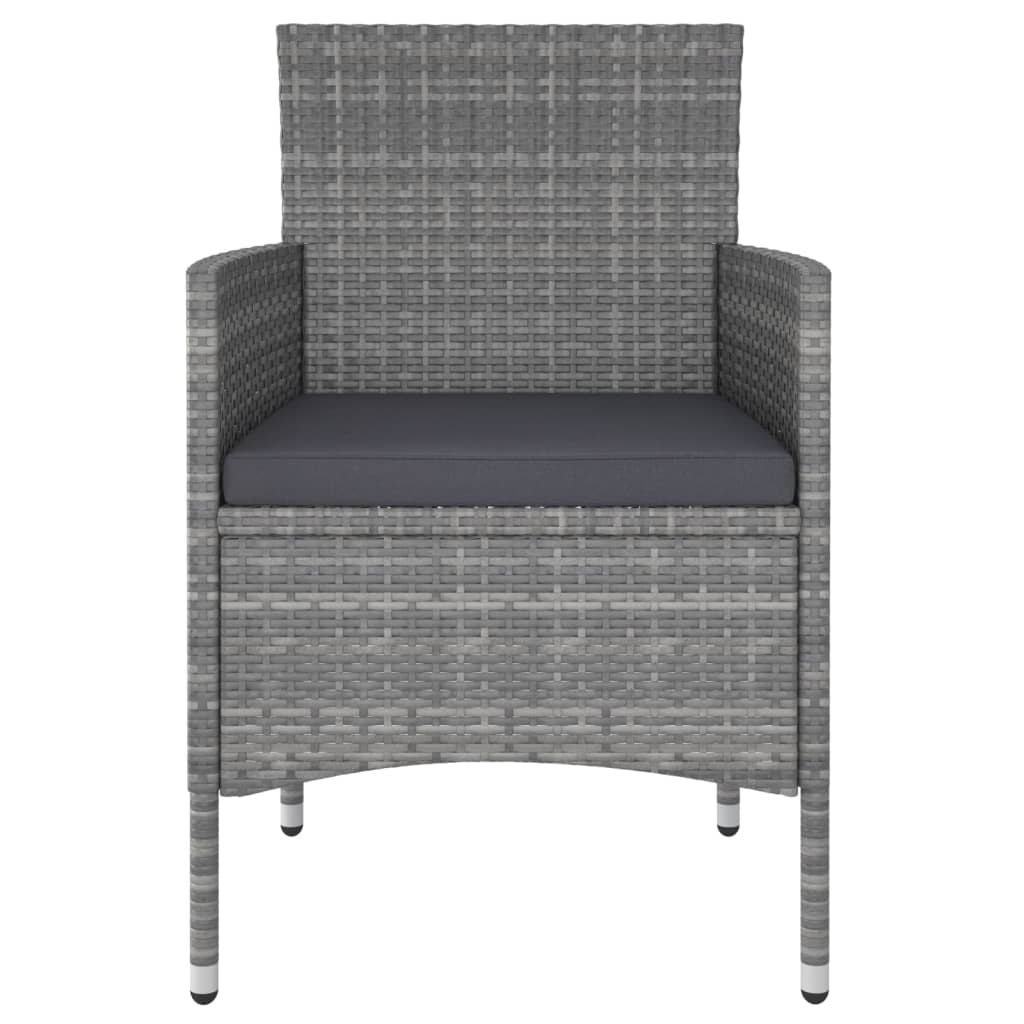 Set Divani da Giardino 5 pz in Polyrattan Grigio cod mxl 71424