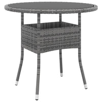 Set da Pranzo per Giardino 3 pz in Polyrattan Grigio 3058485