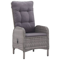 Set da Pranzo da Giardino 5 pz in Polyrattan e Vetro Grigio 3058524