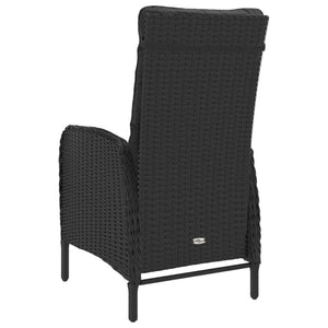 Set Mobili da Pranzo per Giardino 5 pz Polyrattan e Vetro Nero 3058528