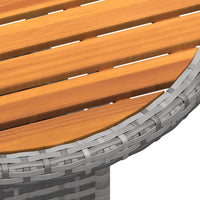 Set da Bistrot per Giardino 3 pz in Polyrattan Grigio cod mxl 73503