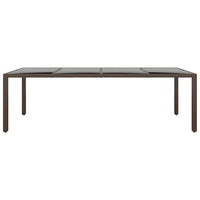 Set da Pranzo da Giardino 11 pz in Polyrattan Marrone cod mxl 41772