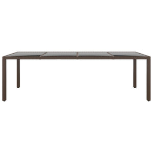 Set da Pranzo da Giardino 11 pz in Polyrattan Marrone cod mxl 41772