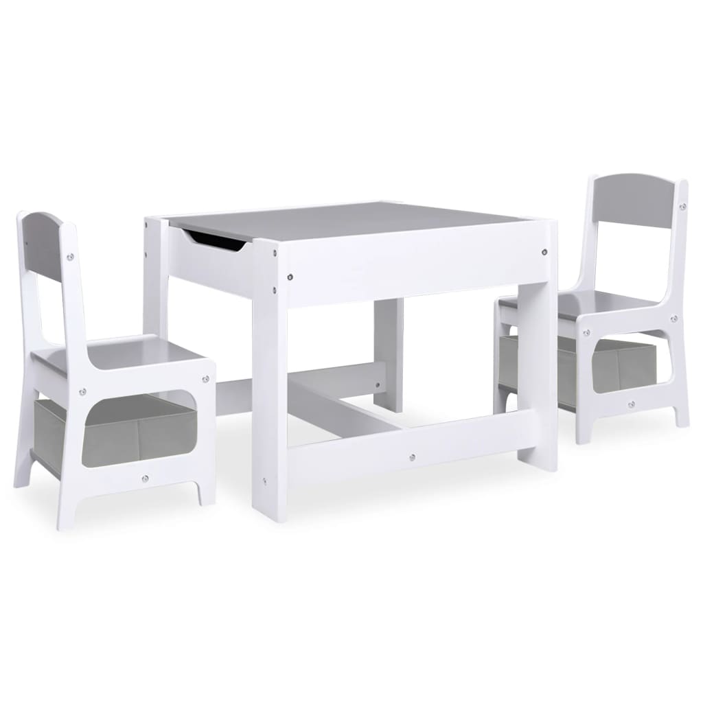 Tavolo per Bambini con 2 Sedie Bianco in MDF cod mxl 78406