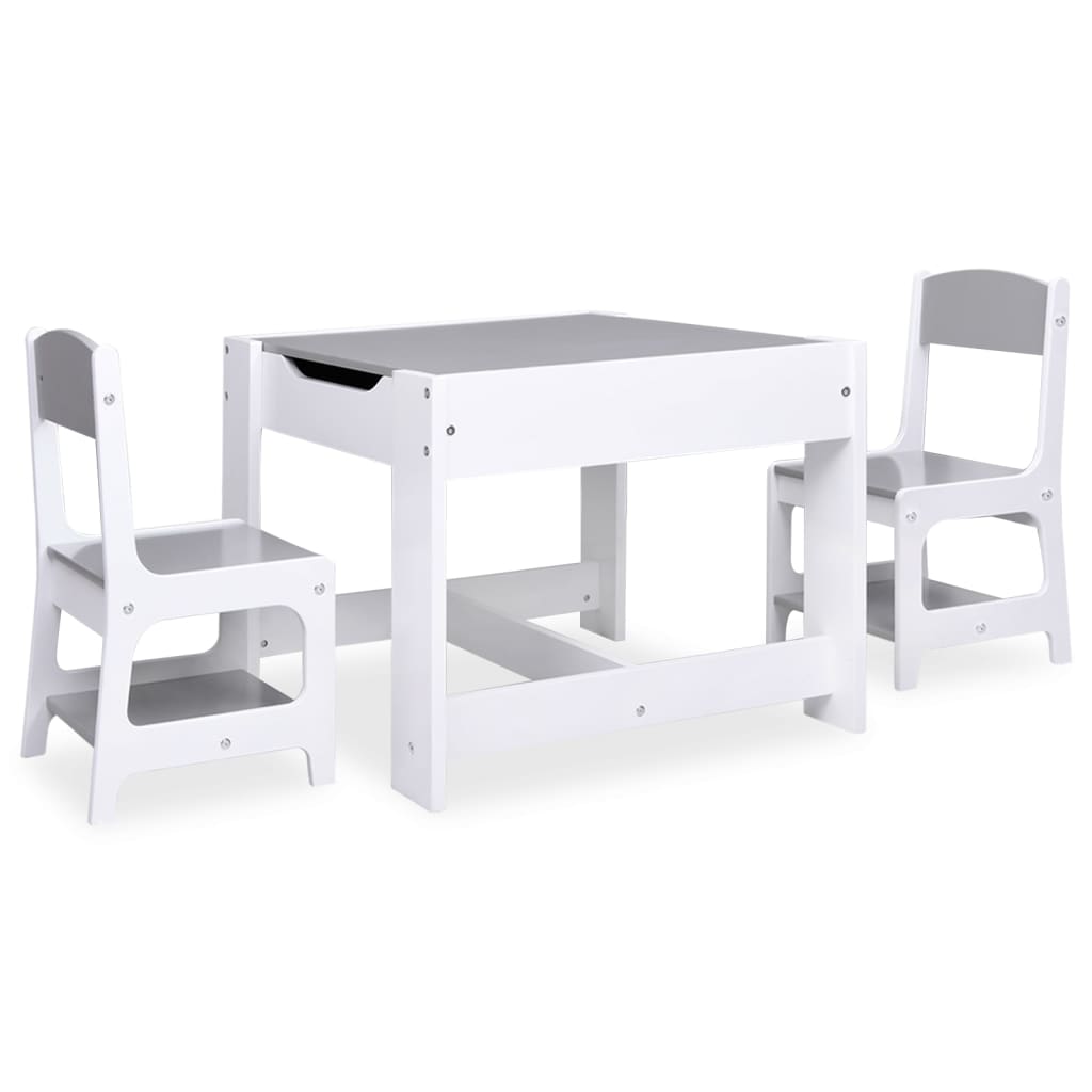 Tavolo per Bambini con 2 Sedie Bianco in MDF cod mxl 78406