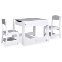 Tavolo per Bambini con 2 Sedie Bianco in MDF cod mxl 78406
