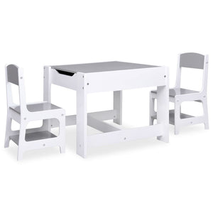 Tavolo per Bambini con 2 Sedie Bianco in MDF cod mxl 78406