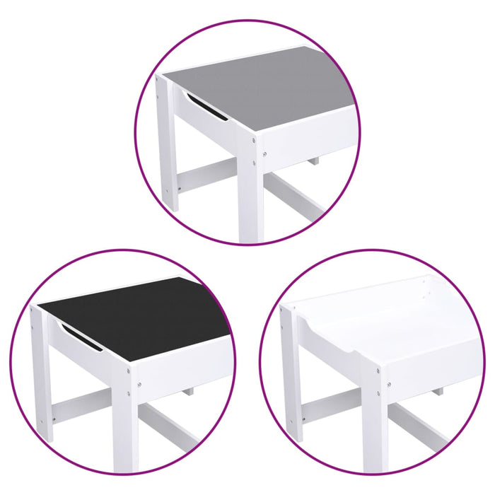 Tavolo per Bambini con 2 Sedie Bianco in MDF cod mxl 78406