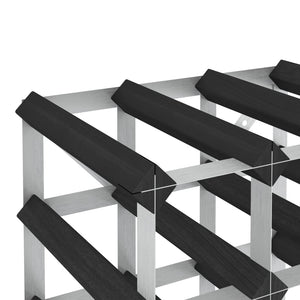 Portavini da 12 Bottiglie Nero in Legno Massello di Pino cod mxl 48698