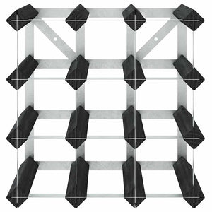 Portavini da 12 Bottiglie Nero in Legno Massello di Pino 325913