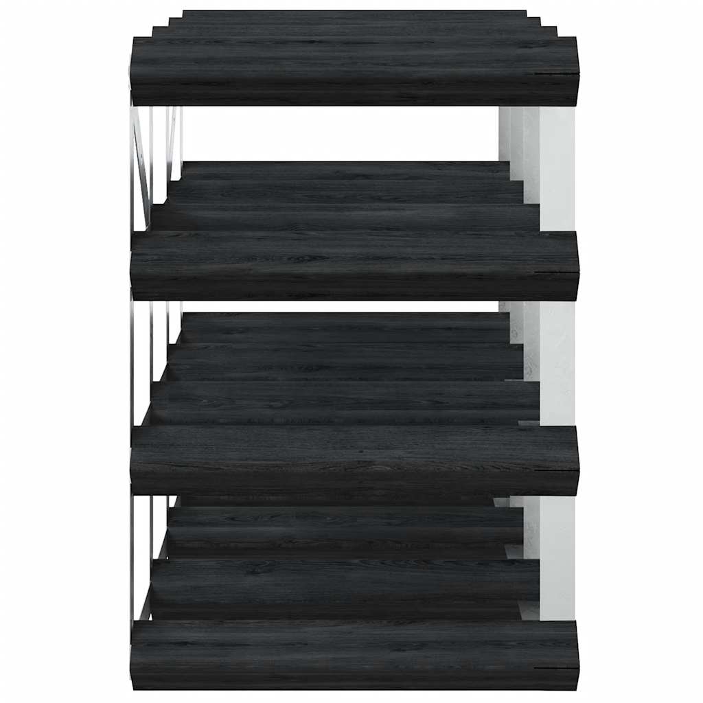 Portavini da 12 Bottiglie Nero in Legno Massello di Pino 325913