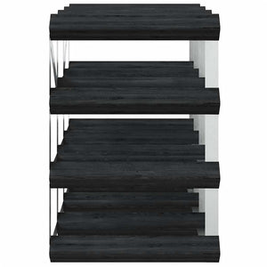 Portavini da 12 Bottiglie Nero in Legno Massello di Pino 325913