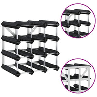 Portavini da 12 Bottiglie Nero in Legno Massello di Pino 325913