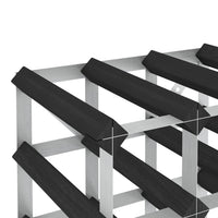 Portavini da 20 Bottiglie Nero in Legno Massello di Pino 325914