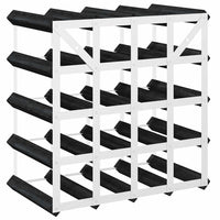 Portavini da 20 Bottiglie Nero in Legno Massello di Pino 325914