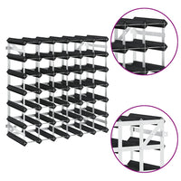 Portavini da 42 Bottiglie Nero in Legno Massello di Pino 325915