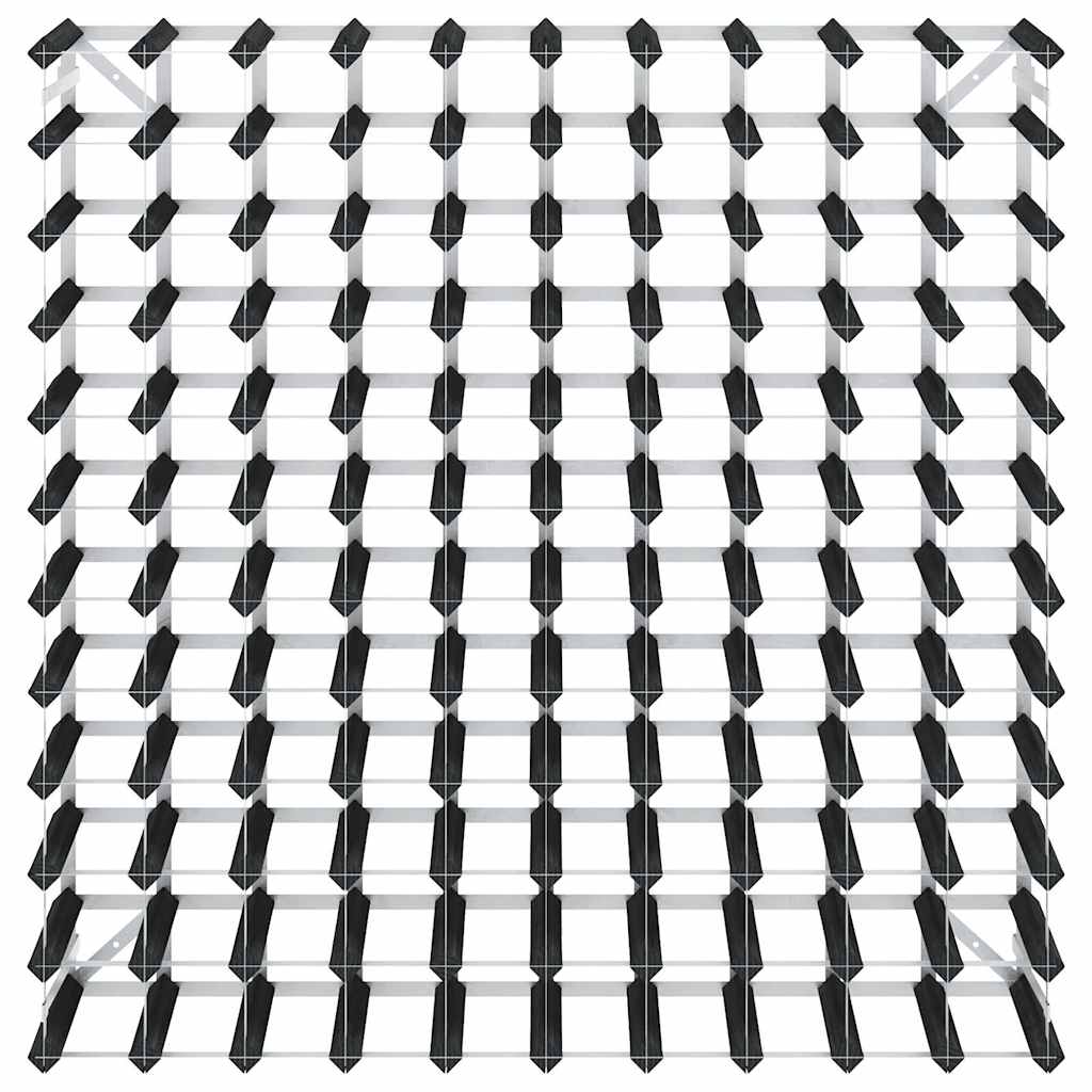 Portavini da 120 Bottiglie Nero in Legno Massello di Pino 325917