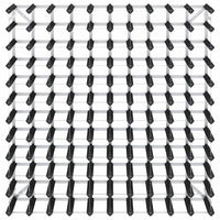 Portavini da 120 Bottiglie Nero in Legno Massello di Pino 325917