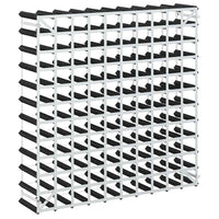 Portavini da 120 Bottiglie Nero in Legno Massello di Pino 325917