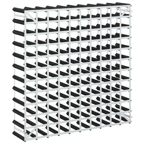 Portavini da 120 Bottiglie Nero in Legno Massello di Pino 325917