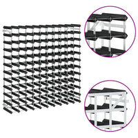 Portavini da 120 Bottiglie Nero in Legno Massello di Pino 325917