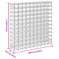 Portavini da 120 Bottiglie Nero in Legno Massello di Pino 325917