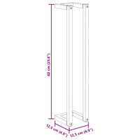 Portasciugamani da Terra Nero 12,5x12,5x60cm Ferro 325919