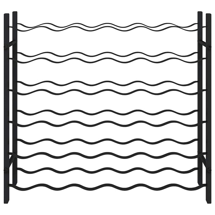 Portavini da 36 Bottiglie Nero in Ferro 325921