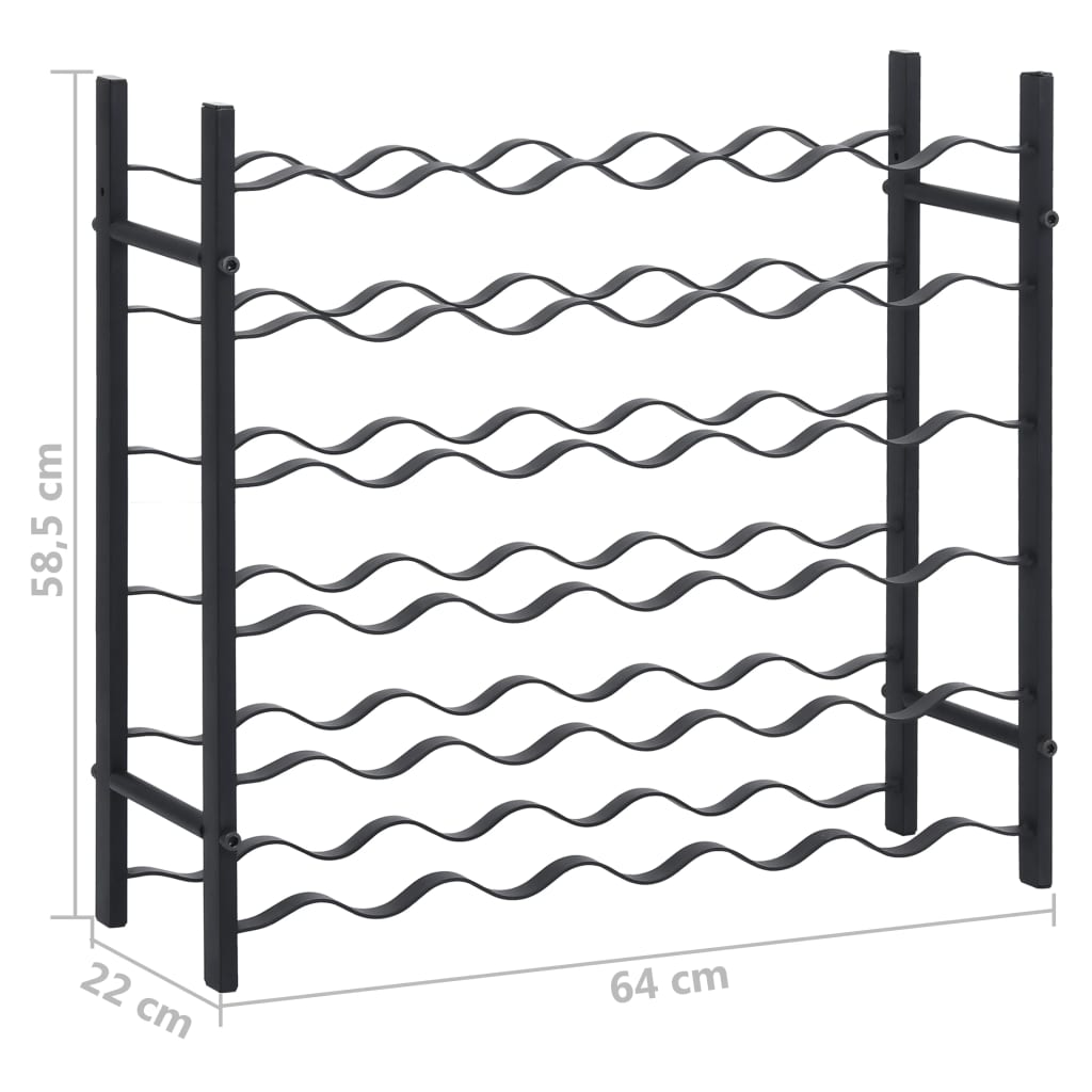 Portavini da 36 Bottiglie Nero in Ferro cod mxl 50426