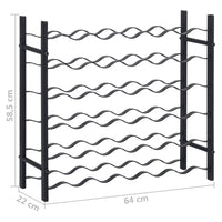 Portavini da 36 Bottiglie Nero in Ferro cod mxl 50426