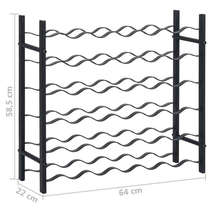 Portavini da 36 Bottiglie Nero in Ferro cod mxl 50426