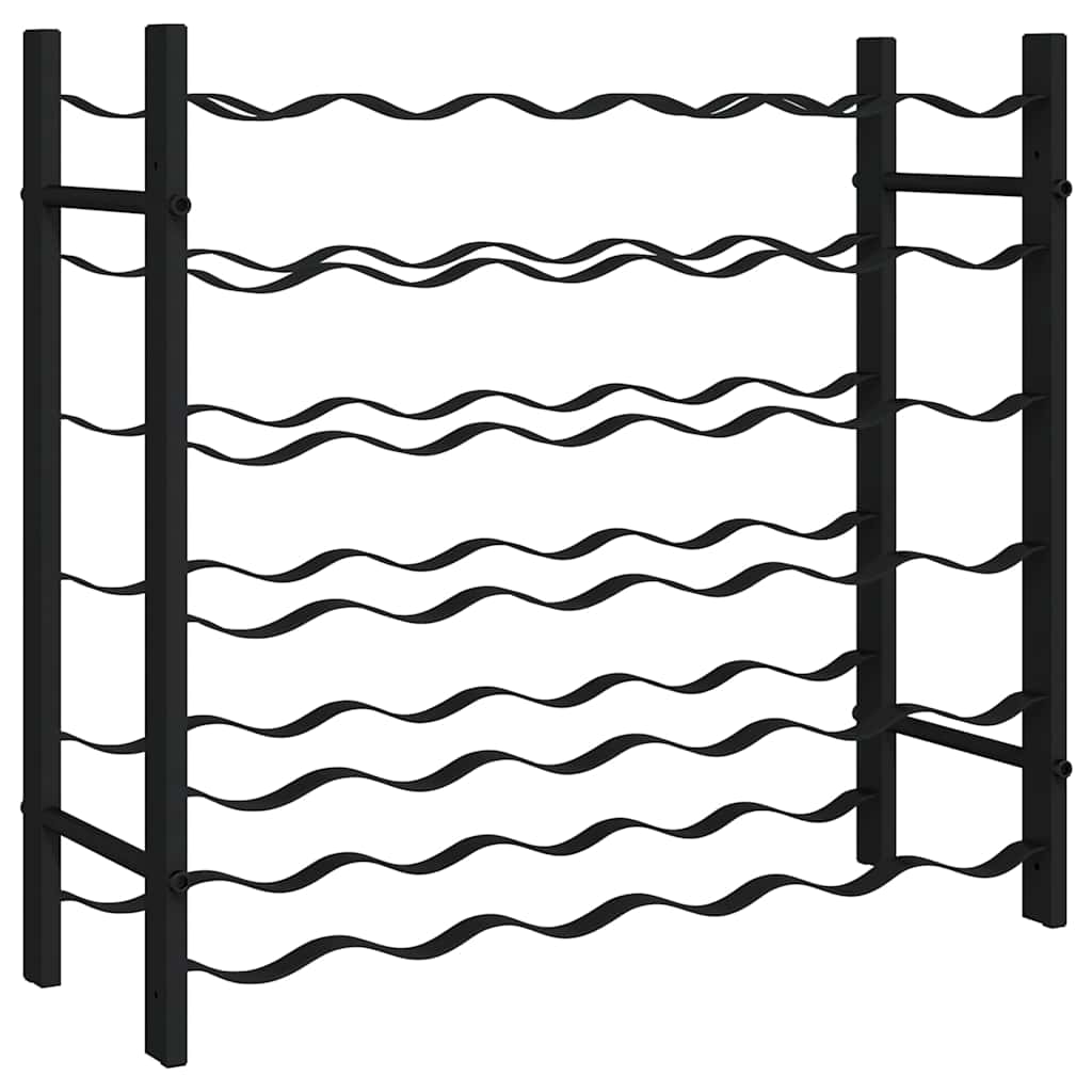 Portavini da 36 Bottiglie Nero in Ferro 325921