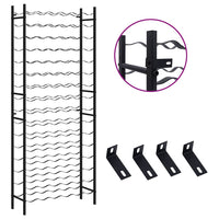 Portavini da 96 Bottiglie Nero in Ferro 325923