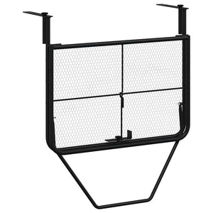 Tavolo da Balcone Nero 60x40 cm in Acciaio 325924