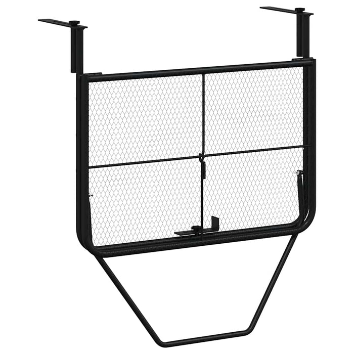 Tavolo da Balcone Nero 60x40 cm in Acciaio 325924