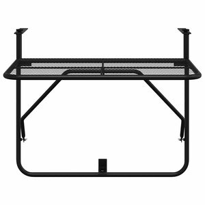 Tavolo da Balcone Nero 60x40 cm in Acciaio 325924