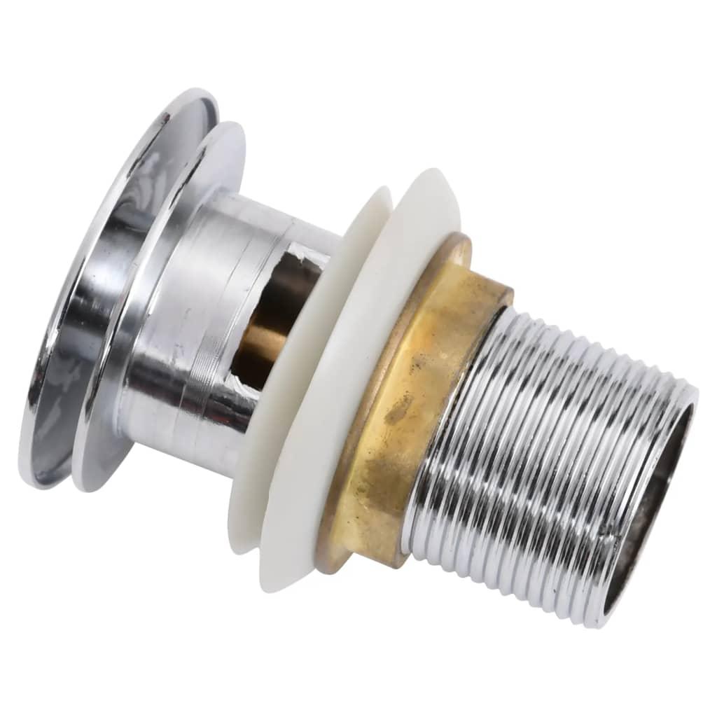 Piletta a inserimento con tappo di troppo pieno scarico per lavandino scarico per lavandino del bagno scarico per lavandino casa cromato 02_0003483