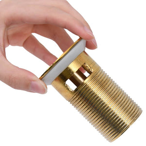 Scarico a Pressione con Troppopieno Oro 6,4x6,4x9,1 cm 149057