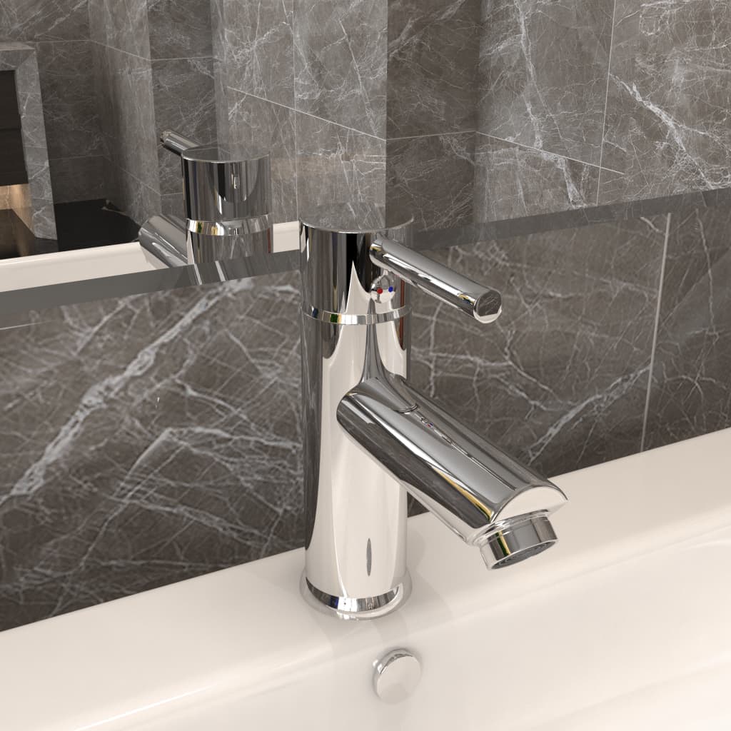 Rubinetto per Lavabo del Bagno-Rubinetto da lavandino Finitura Cromo 30x176 mm