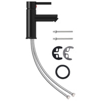 Rubinetto per Lavabo del Bagno-Rubinetto da lavandino Nero 130x176 mm