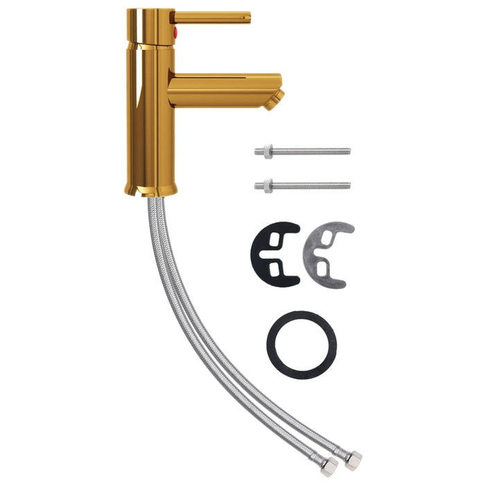 Rubinetto per lavabo da bagno Rubinetto per lavabo Rubinetto per bagno Rubinetto per acqua Miscelatore per stanza Casa per interni 7 pollici Oro 02_0003516