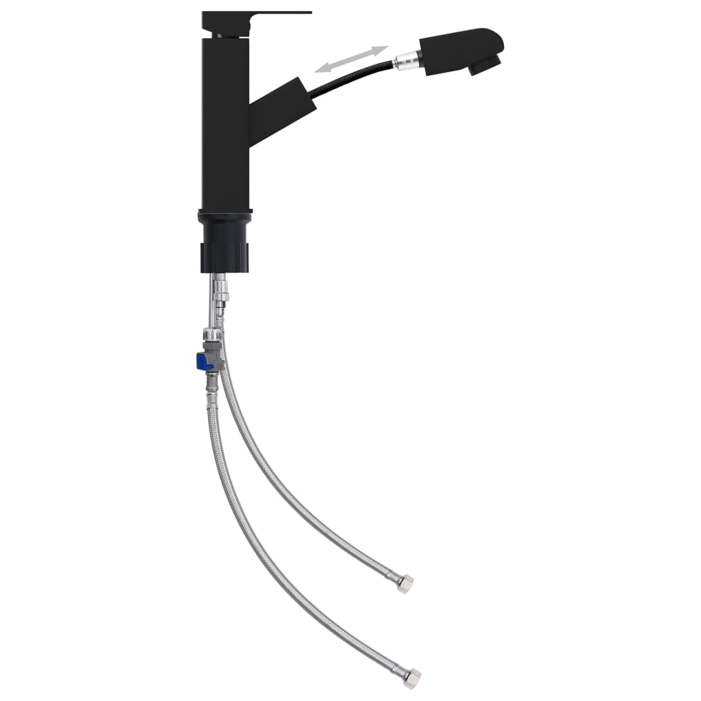 Miscelatore lavabo estraibile per bagno miscelatore per bagno finitura per interni casa 157 x 172 mm nero 02_0003528