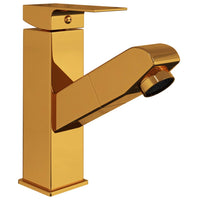 Rubinetto Lavabo da Bagno Funzione Estraibile Oro 157x172 mm 149077