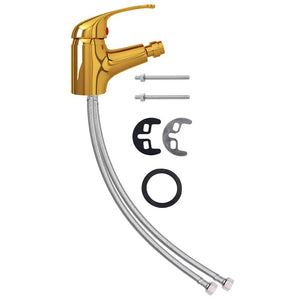 Rubinetto Miscelatore per BidÃ¨ Oro 13x12 cm cod mxl 53376