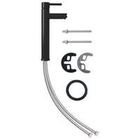 Miscelatore da bagno Rubinetto da cucina Doccia Miscelatore da bagno Rubinetto per lavabo Home Indoor 30 cm Nero 02_0003507
