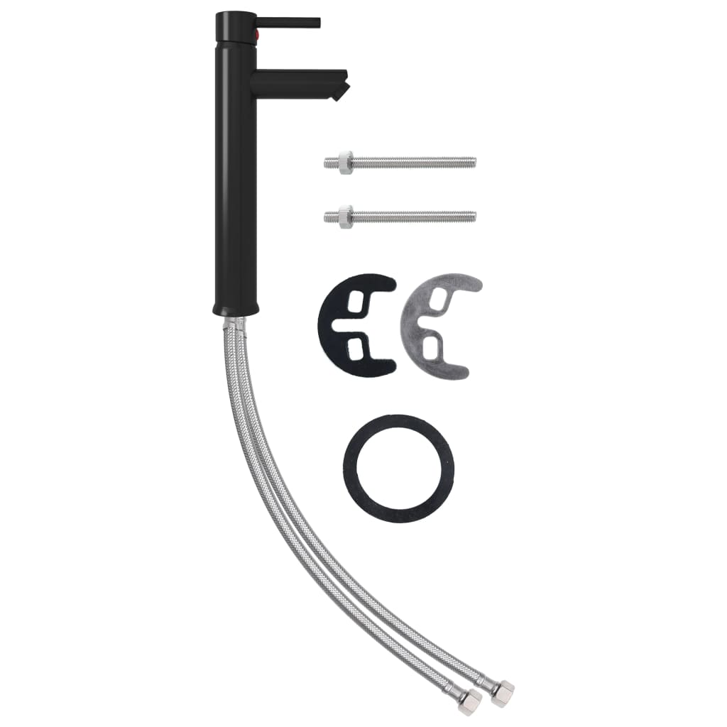 Rubinetto Miscelatore da Bagno Nero 12x30 cm 149088